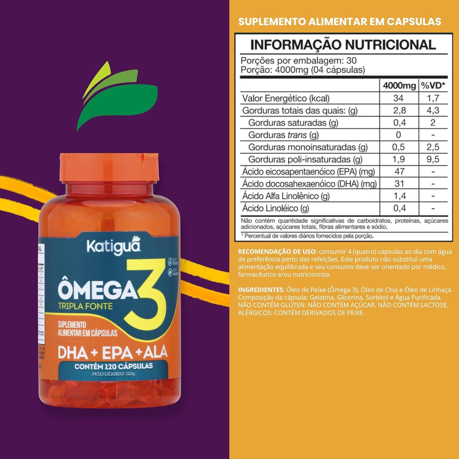 Nossa avaliação do Katiguá Ômega 3 Tripla Fonte: benefícios e uso diário